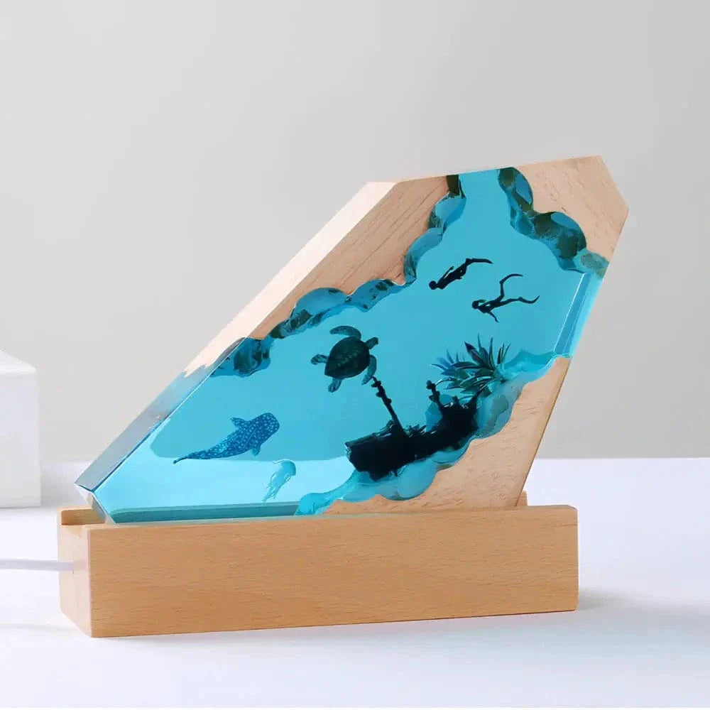 Naturinspirerad harts nattlampa