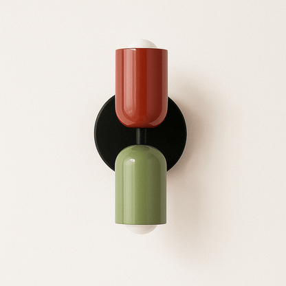 Nordisk Färgglad Sängbord Dubbel Ljus Källa Vägglampa