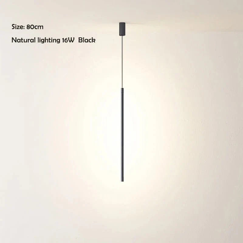 Nordisk LED Lång Hängande Krona för Vardagsrum och Sovrum – Stilren Vägg- och Golvbelysning