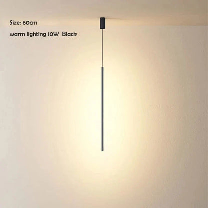 Nordisk LED Lång Hängande Krona för Vardagsrum och Sovrum – Stilren Vägg- och Golvbelysning