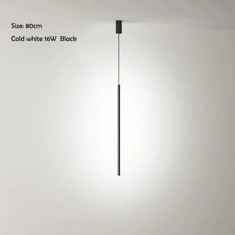 Nordisk LED Lång Hängande Krona för Vardagsrum och Sovrum – Stilren Vägg- och Golvbelysning