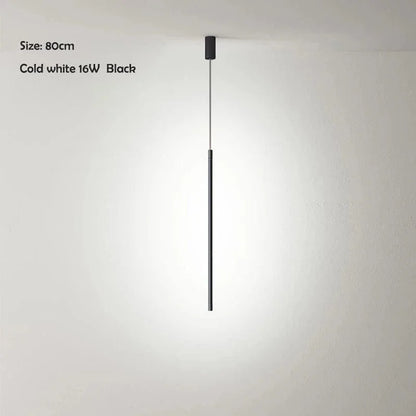 Nordisk LED Lång Hängande Krona för Vardagsrum och Sovrum – Stilren Vägg- och Golvbelysning