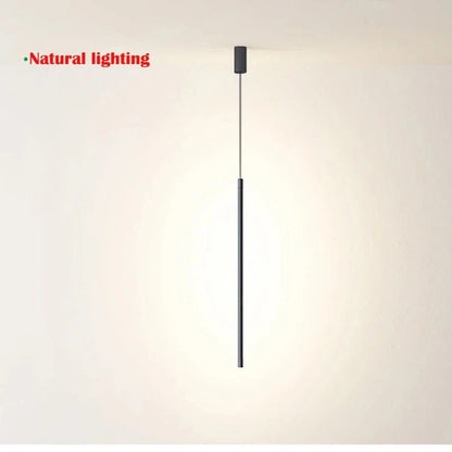 Nordisk LED Lång Hängande Krona för Vardagsrum och Sovrum – Stilren Vägg- och Golvbelysning