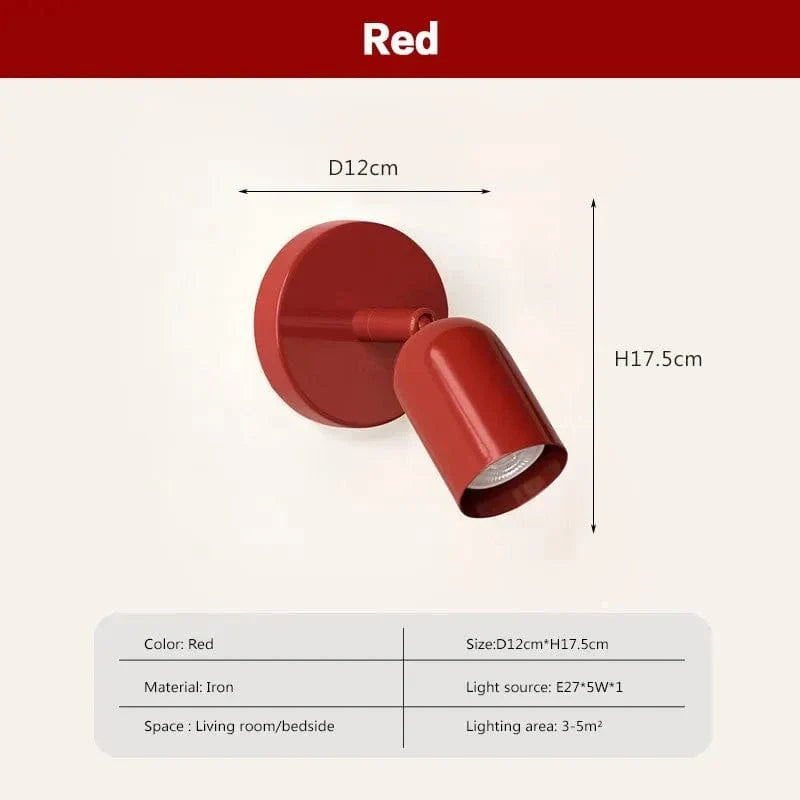 Nordisk LED Vägglampa – Minimalistisk Design – Järnkonstruktion – Tri-Färgalternativ – Inomhusbruk – Idealisk för Sovrum och Hall