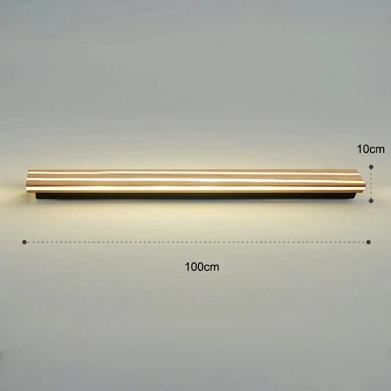 Nordic LED Trä Vägglampa - Justerbar Vägglampa för Badrum, Sovrum och Vardagsrum - Varm &amp; Kall Vit Belysningsalternativ