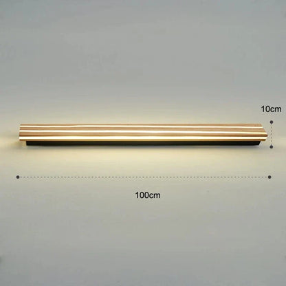 Nordic LED Trä Vägglampa - Justerbar Vägglampa för Badrum, Sovrum och Vardagsrum - Varm &amp; Kall Vit Belysningsalternativ