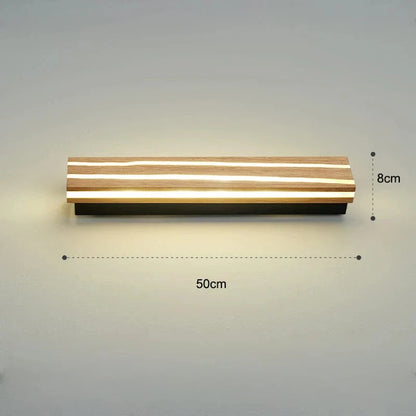 Nordic LED Trä Vägglampa - Justerbar Vägglampa för Badrum, Sovrum och Vardagsrum - Varm &amp; Kall Vit Belysningsalternativ