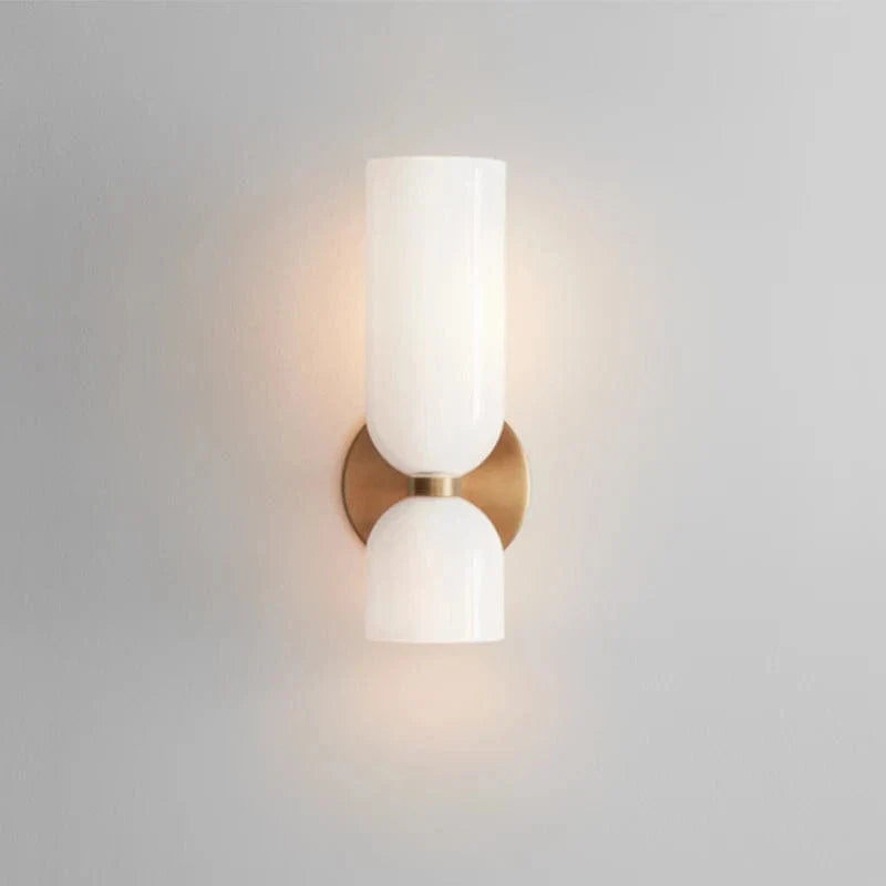 Nordic Minimalist Glasvägglampa - Väggmonterad - E14 LED Ingår - Elektropolerad Koppar - Inomhusbruk - Finns i Mörkgrå, Vit, Blå