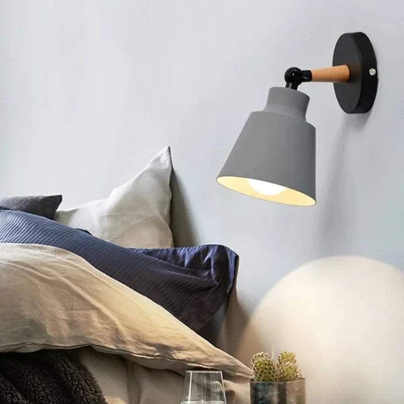 Nordic Solid Wood LED Vägglampa – Minimalistisk Vägglampa Belysning för Inomhus Sovrum och Vardagsrum
