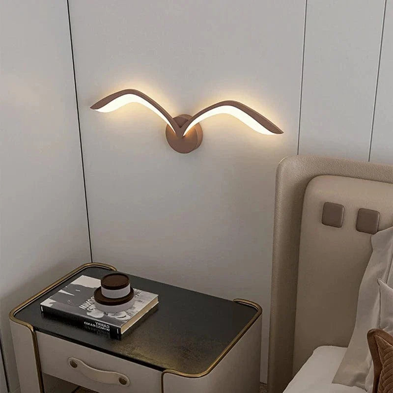 Nordisk Stil Fågel LED Vägglampa - 50CM Modern Järn Akryl Vägglampa