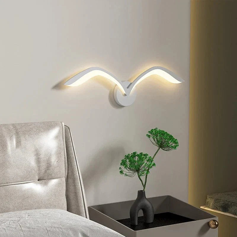 Nordisk Stil Fågel LED Vägglampa - 50CM Modern Järn Akryl Vägglampa