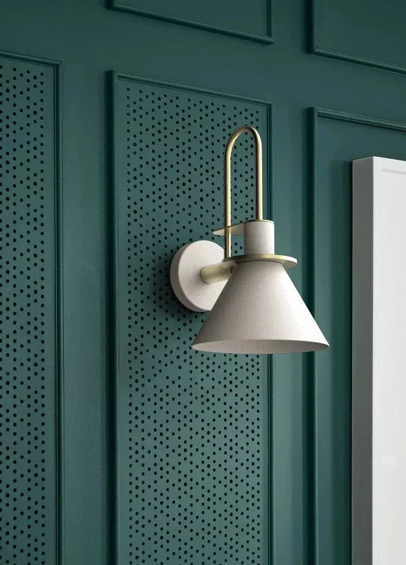 Nordisk Vägglampa med 350° Rotation och Vridomkopplare för Sängkammare och Hallbelysning - Fast installerad Vägglampa