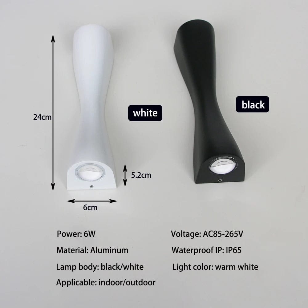 Utomhus LED Vägglampa - Väggmonterad - IP65 Vattentålig - Modern Aluminiumdesign - Idealisk för Veranda och Gårdar