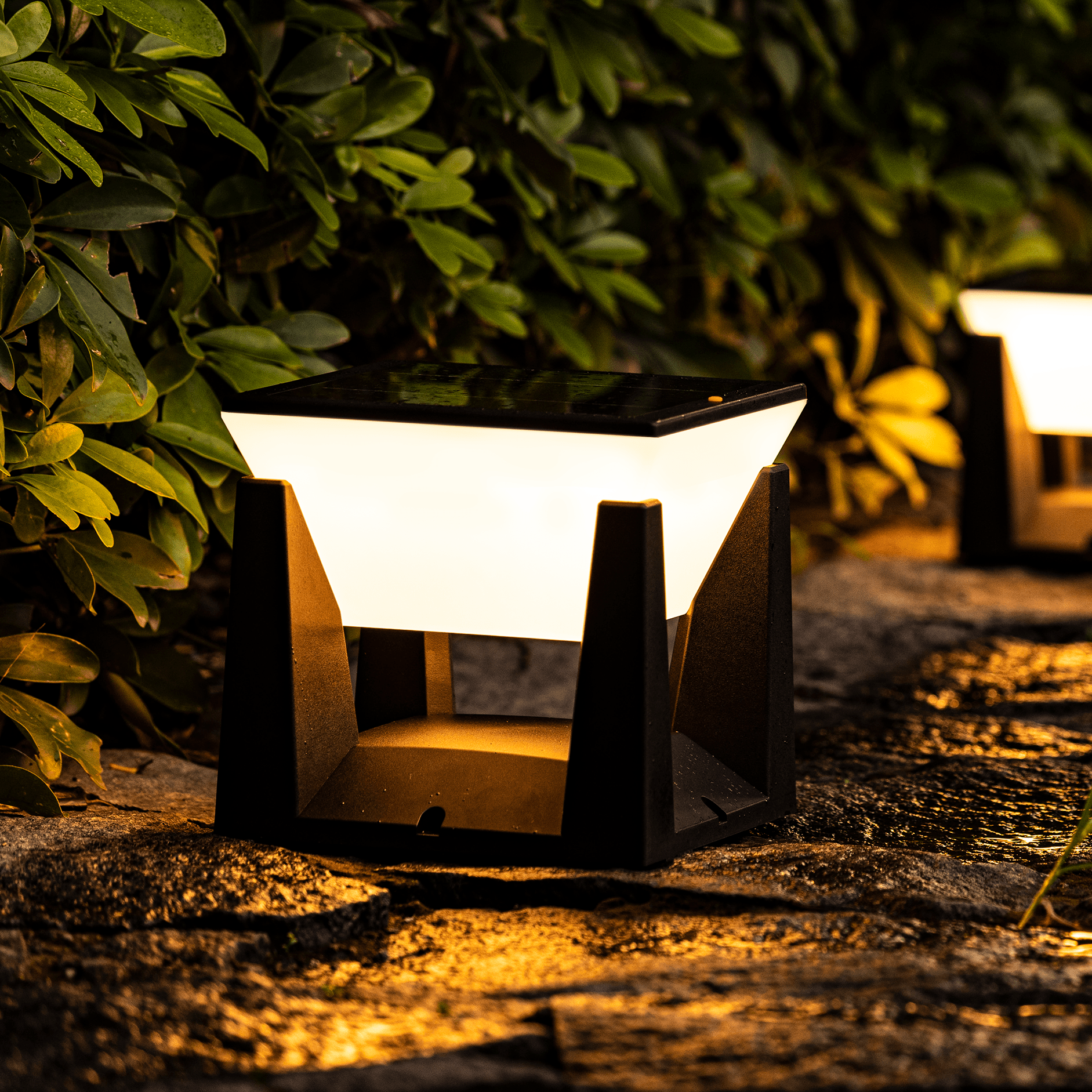 Utomhus Solcellsdriven Modern Trädgårdslampa