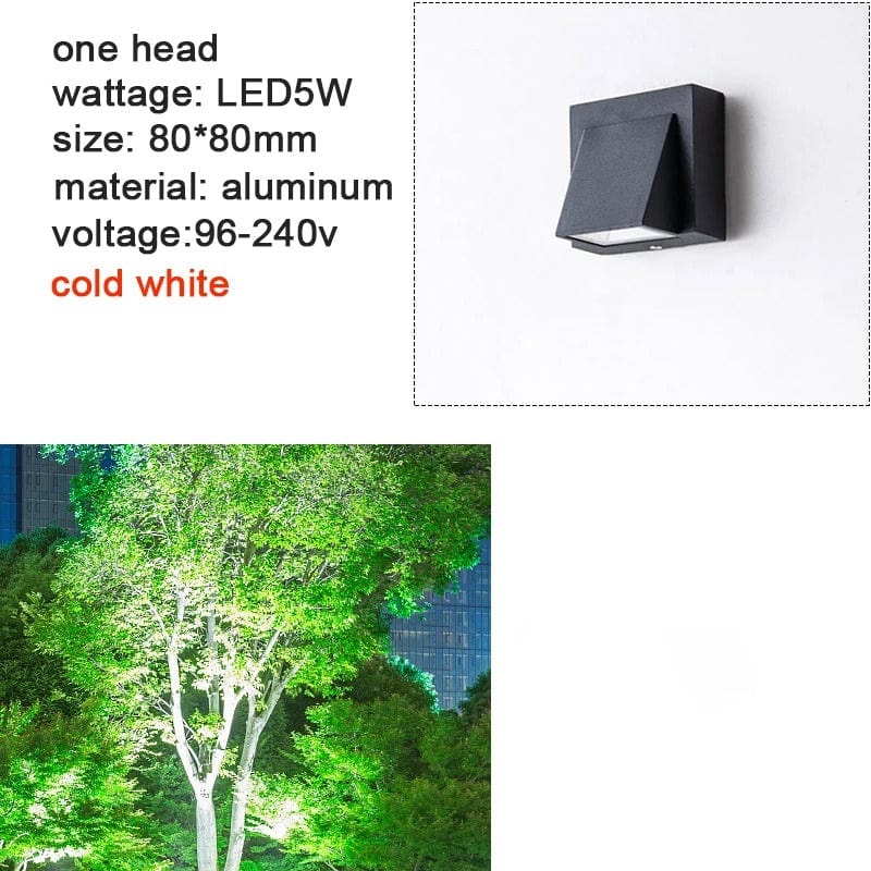 Utomhus Vattentät LED Vägglampa – Modern Aluminium Sconces för Trädgård och Veranda, IP65 Vattentät, 5W och 10W Alternativ