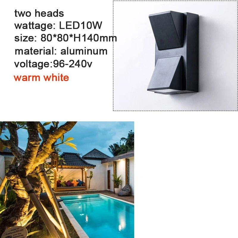 Utomhus Vattentät LED Vägglampa – Modern Aluminium Sconces för Trädgård och Veranda, IP65 Vattentät, 5W och 10W Alternativ