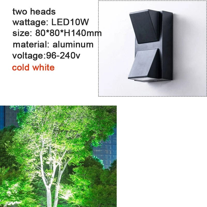 Utomhus Vattentät LED Vägglampa – Modern Aluminium Sconces för Trädgård och Veranda, IP65 Vattentät, 5W och 10W Alternativ