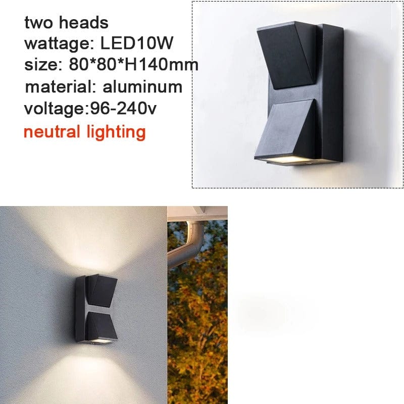 Utomhus Vattentät LED Vägglampa – Modern Aluminium Sconces för Trädgård och Veranda, IP65 Vattentät, 5W och 10W Alternativ