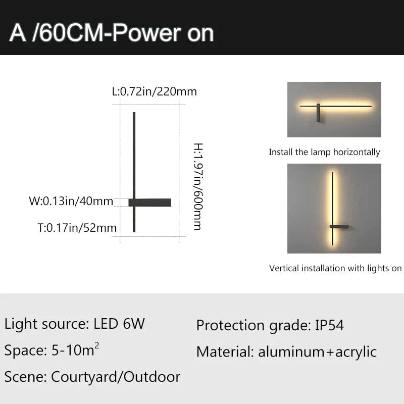 Utomhus Vattentät Vägglampa – IP54 Aluminium Sconce för Veranda och Uteplats, Mångsidig Vägglampa med Energibesparande LED