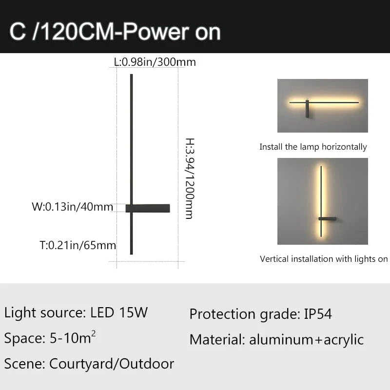 Utomhus Vattentät Vägglampa – IP54 Aluminium Sconce för Veranda och Uteplats, Mångsidig Vägglampa med Energibesparande LED
