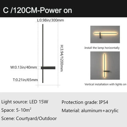 Utomhus Vattentät Vägglampa – IP54 Aluminium Sconce för Veranda och Uteplats, Mångsidig Vägglampa med Energibesparande LED