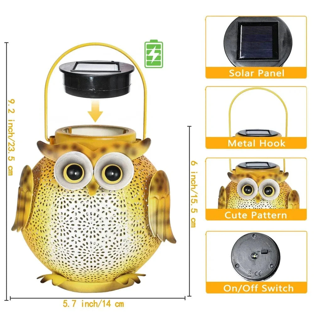 Uggla Solträdgårdslampa - Hängande LED-lampa