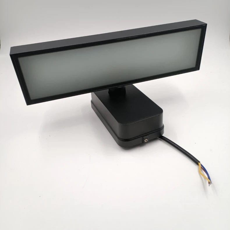 PIR Rörelsesensor Utomhus Vägglampa - Rotterbar Design - IP65 Vattentålig - Varm Vit - Justerbar Längd - Aluminium Och Glas