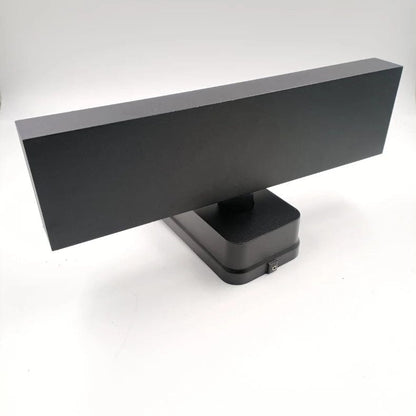 PIR Rörelsesensor Utomhus Vägglampa - Rotterbar Design - IP65 Vattentålig - Varm Vit - Justerbar Längd - Aluminium Och Glas