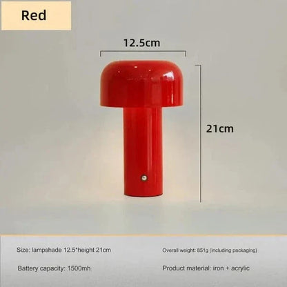 Bärbar LED Bordslampa - Trådlös - Touchkontroll - Uppladdningsbar - Modern Design - Idealiskt För Sängbord eller Skrivbordsanvändning