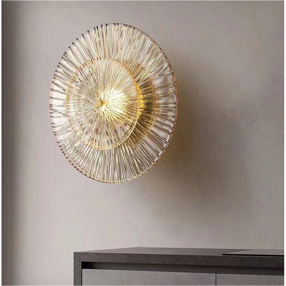 Postmodern glas vägglampa belysning för vardagsrum och gång – elegant vägglampafäste