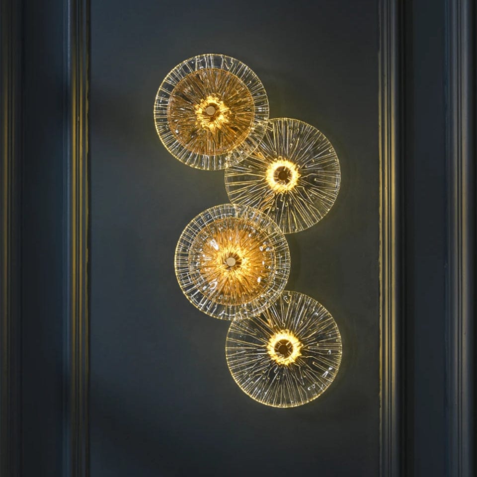 Postmodern glas vägglampa belysning för vardagsrum och gång – elegant vägglampafäste