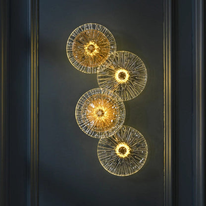 Postmodern glas vägglampa belysning för vardagsrum och gång – elegant vägglampafäste