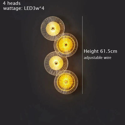 Postmodern glas vägglampa belysning för vardagsrum och gång – elegant vägglampafäste