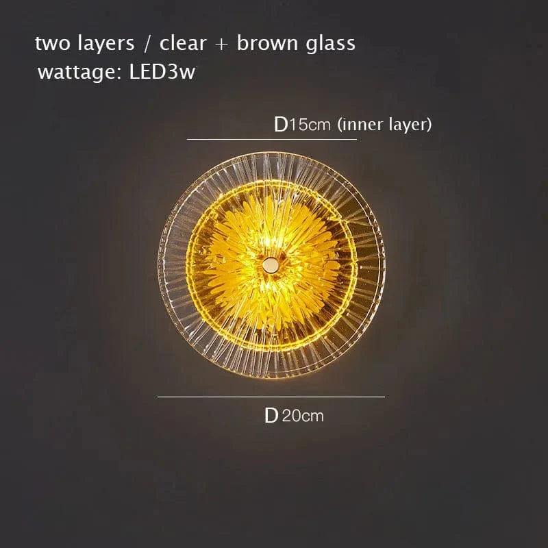 Postmodern glas vägglampa belysning för vardagsrum och gång – elegant vägglampafäste