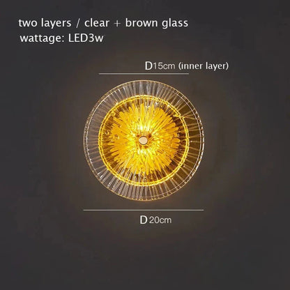 Postmodern glas vägglampa belysning för vardagsrum och gång – elegant vägglampafäste