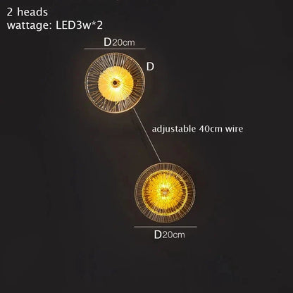 Postmodern glas vägglampa belysning för vardagsrum och gång – elegant vägglampafäste