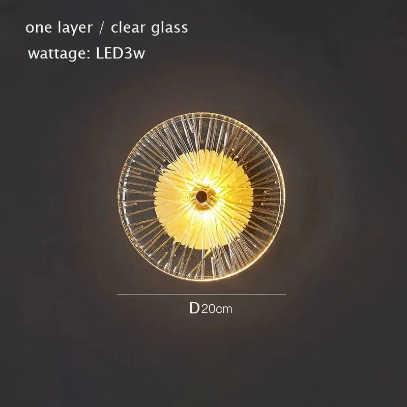 Postmodern glas vägglampa belysning för vardagsrum och gång – elegant vägglampafäste