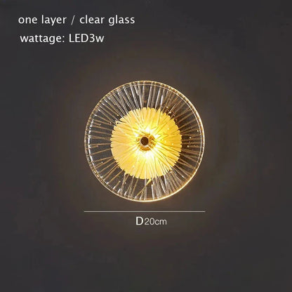 Postmodern glas vägglampa belysning för vardagsrum och gång – elegant vägglampafäste