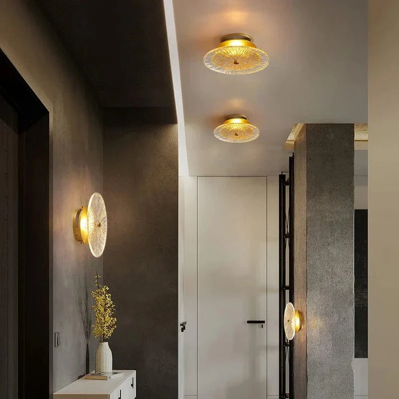 Postmodern glas vägglampa belysning för vardagsrum och gång – elegant vägglampafäste