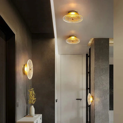 Postmodern glas vägglampa belysning för vardagsrum och gång – elegant vägglampafäste