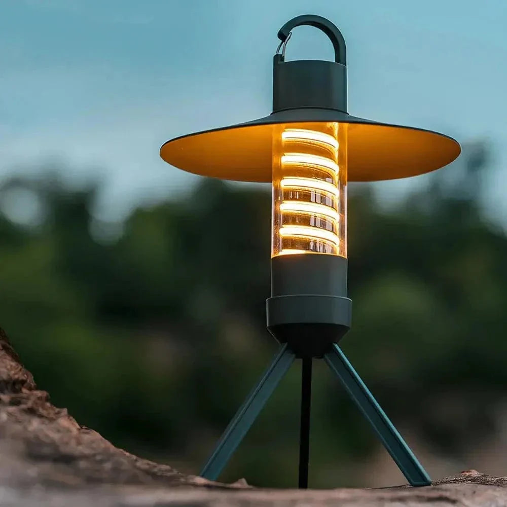 Justerbart stativ uppladdningsbar campinglampa
