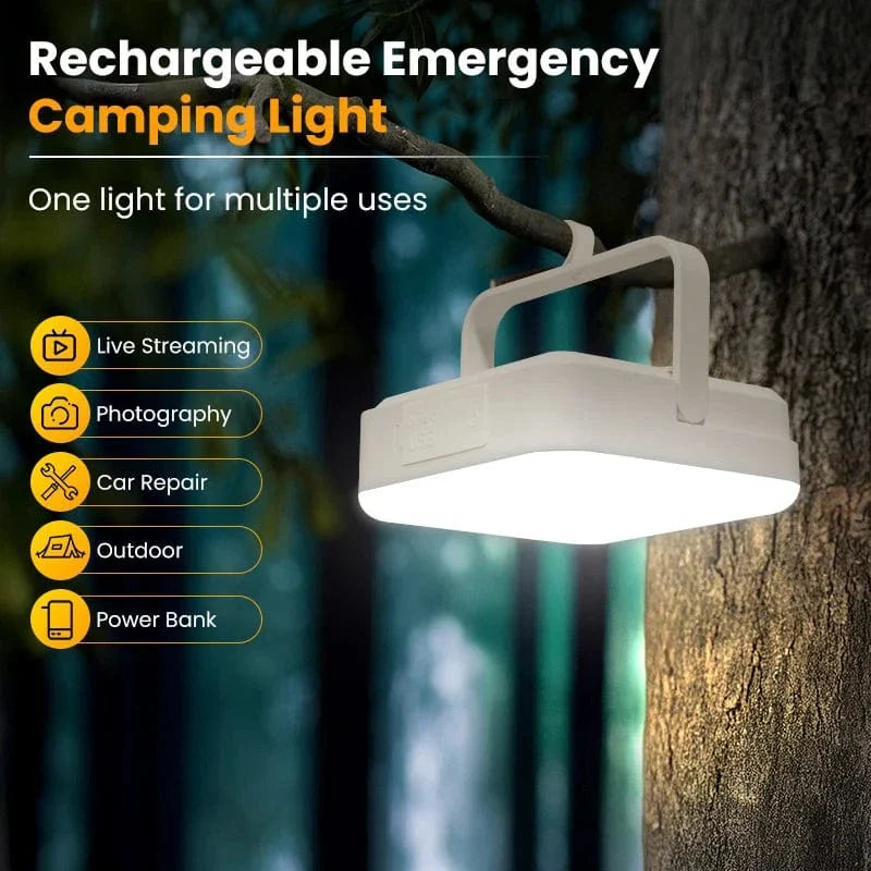 Uppladdningsbar LED Campinglampa med Power Bank – Dimbara Campinglampor för Utomhusäventyr