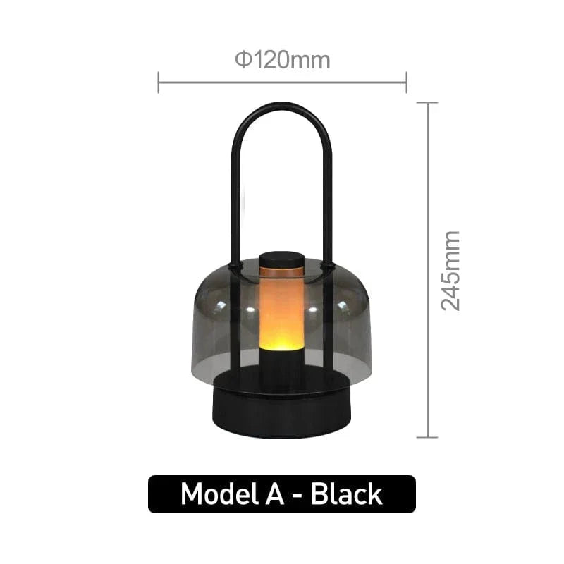 Uppladdningsbar LED-skrivbordslampa - Sladdlös - Modern Retro Design - Portabel - Touchaktivering - Ideal för inomhusbruk