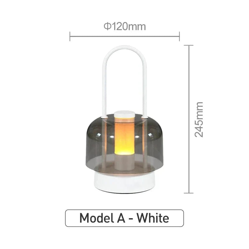 Uppladdningsbar LED-skrivbordslampa - Sladdlös - Modern Retro Design - Portabel - Touchaktivering - Ideal för inomhusbruk