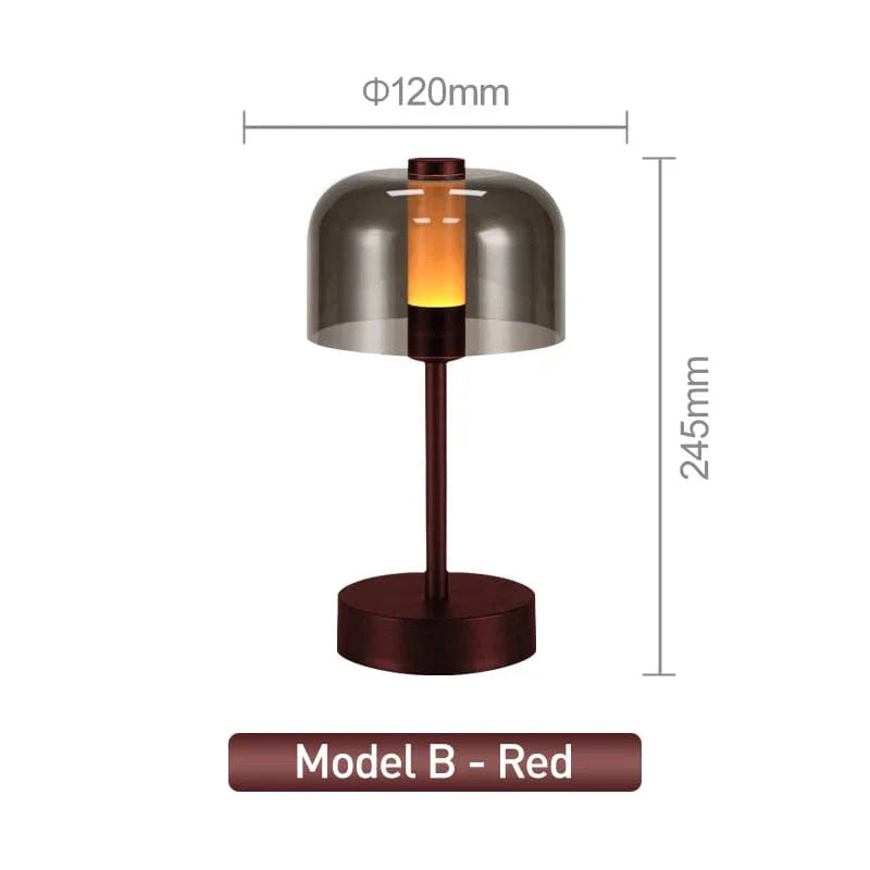 Uppladdningsbar LED-skrivbordslampa - Sladdlös - Modern Retro Design - Portabel - Touchaktivering - Ideal för inomhusbruk