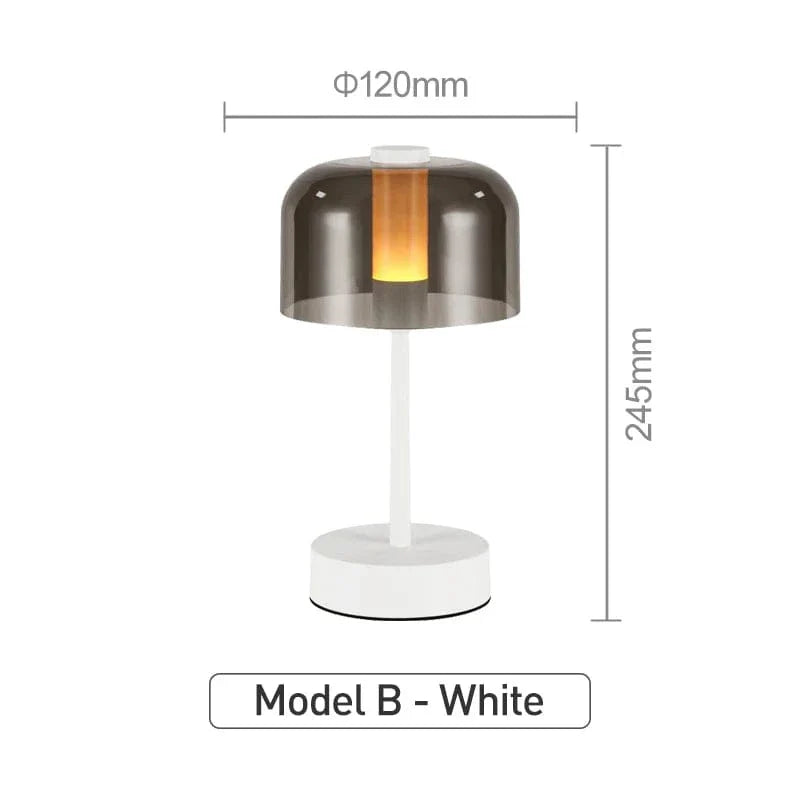 Uppladdningsbar LED-skrivbordslampa - Sladdlös - Modern Retro Design - Portabel - Touchaktivering - Ideal för inomhusbruk