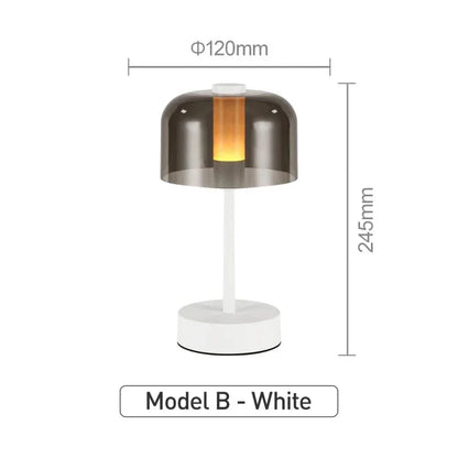 Uppladdningsbar LED-skrivbordslampa - Sladdlös - Modern Retro Design - Portabel - Touchaktivering - Ideal för inomhusbruk