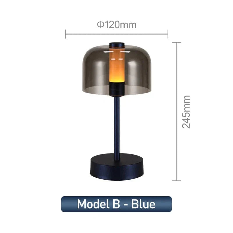 Uppladdningsbar LED-skrivbordslampa - Sladdlös - Modern Retro Design - Portabel - Touchaktivering - Ideal för inomhusbruk