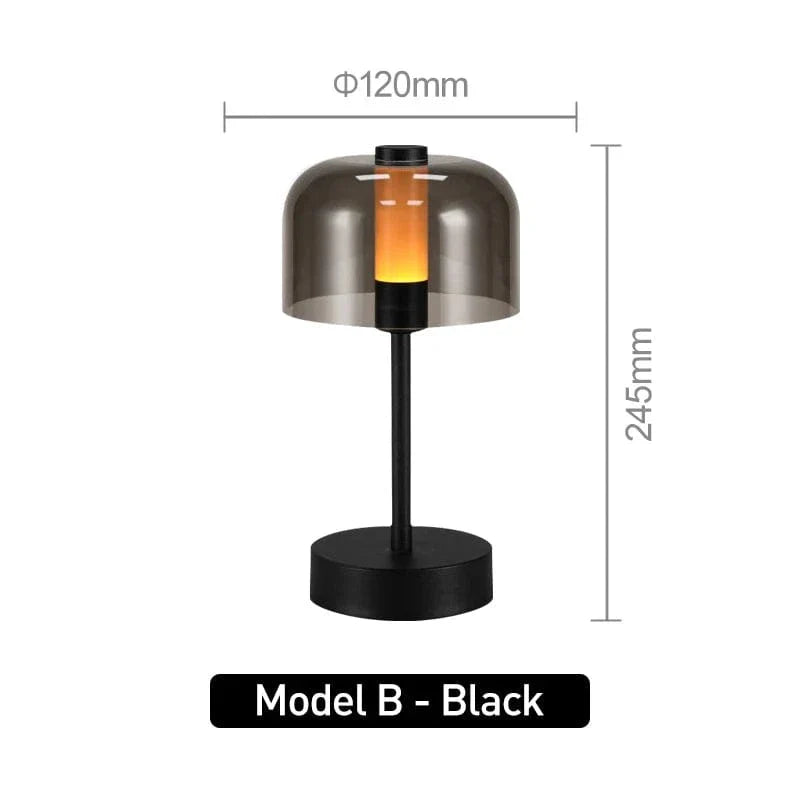 Uppladdningsbar LED-skrivbordslampa - Sladdlös - Modern Retro Design - Portabel - Touchaktivering - Ideal för inomhusbruk