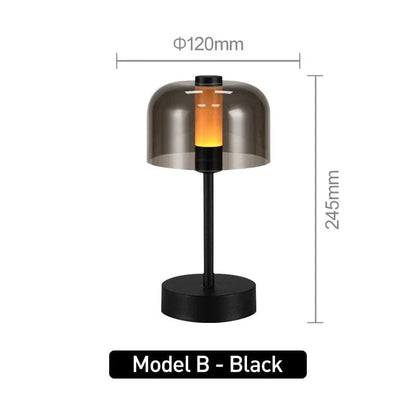Uppladdningsbar LED-skrivbordslampa - Sladdlös - Modern Retro Design - Portabel - Touchaktivering - Ideal för inomhusbruk